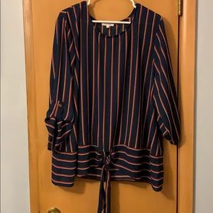 Maurices striped red white and blue shirt